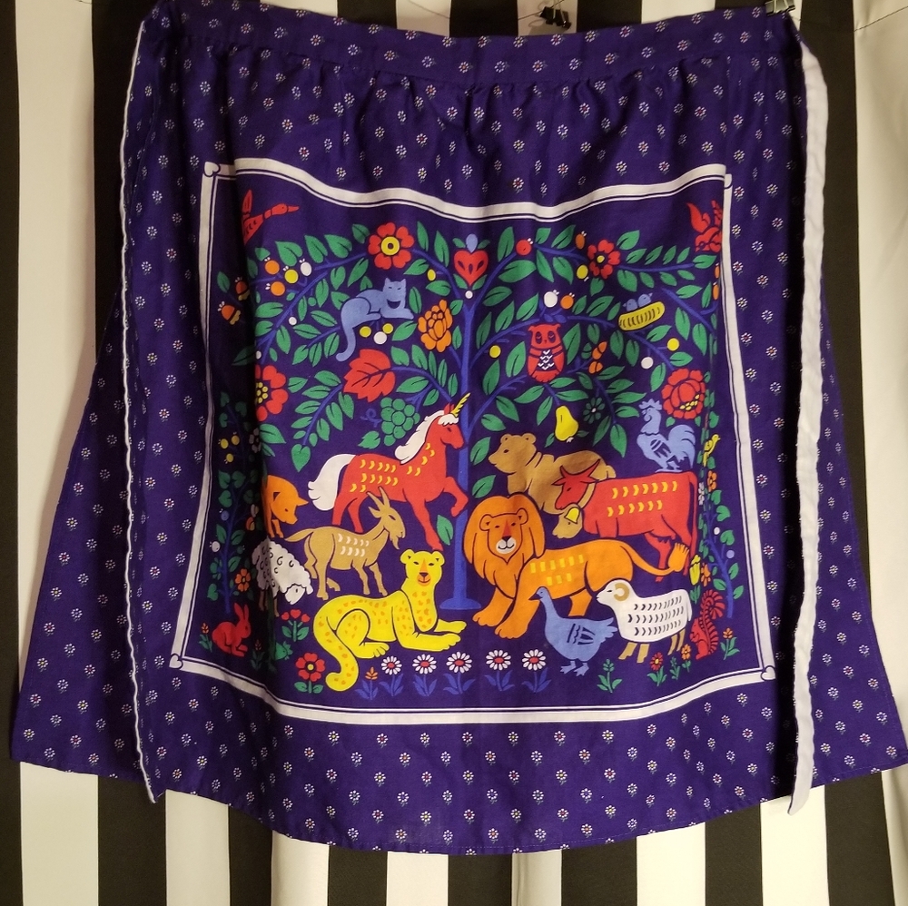 Vintage Animal Print Apron